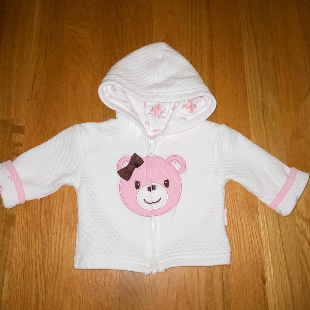 Petite Bears White Quilted Jacket 🐻